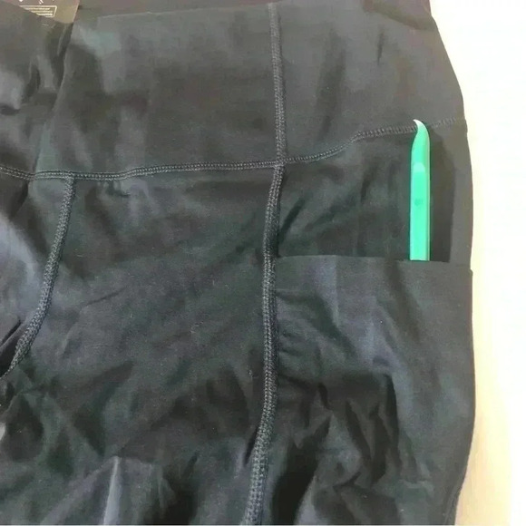 Members Mark High Rise Ankle Leggings Moisture Wicking Material Side Pockets - Picture 6 of 11